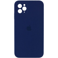 Чехол Silicone Case Square Full Camera Protective (AA) для Apple iPhone 11 Pro (5.8) - Темно-синий / Midnight blue