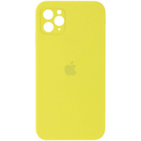 Чехол Silicone Case Square Full Camera Protective (AA) для Apple iPhone 11 Pro (5.8) - Желтый / Bright Yellow