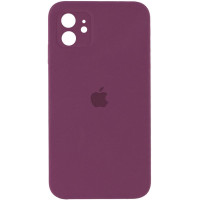 Custodia Silicone Case Square Full Camera Protective (AA) per Apple iPhone 11 (6.1) - Bordeaux / Maroon