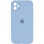 Чехол Silicone Case Square Full Camera Protective (AA) для Apple iPhone 11 (6.1) - Голубой / Lilac Blue