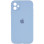 Чехол Silicone Case Square Full Camera Protective (AA) для Apple iPhone 11 (6.1) - Голубой / Lilac Blue