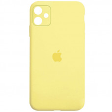 Чохол Silicone Case Square Full Camera Protective (AA) для Apple iPhone 11 (6.1) - Жовтий / Yellow