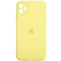 Custodia Silicone Case Square Full Camera Protective (AA) per Apple iPhone 11 (6.1) - Giallo / Yellow