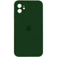 Чехол Silicone Case Square Full Camera Protective (AA) для Apple iPhone 11 (6.1) - Зеленый / Army green