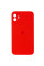 Чехол Silicone Case Square Full Camera Protective (AA) для Apple iPhone 11 (6.1) - Красный / Red - фото