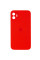Чехол Silicone Case Square Full Camera Protective (AA) для Apple iPhone 11 (6.1) - Красный / Red - фото