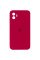 Чехол Silicone Case Square Full Camera Protective (AA) для Apple iPhone 11 (6.1) - Красный / Rose Red - фото