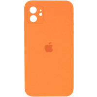 Чехол Silicone Case Square Full Camera Protective (AA) для Apple iPhone 11 (6.1) - Оранжевый / Papaya