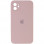 Чохол Silicone Case Square Full Camera Protective (AA) для Apple iPhone 11 (6.1) - Рожевий / Pink Sand