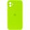 Чохол Silicone Case Square Full Camera Protective (AA) для Apple iPhone 11 (6.1) - Салатовий / Neon green