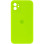 Чехол Silicone Case Square Full Camera Protective (AA) для Apple iPhone 11 (6.1) - Салатовый / Neon green