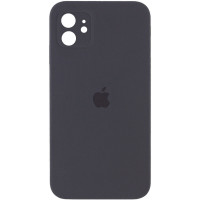 Чехол Silicone Case Square Full Camera Protective (AA) для Apple iPhone 11 (6.1) - Серый / Dark Gray