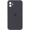 Чохол Silicone Case Square Full Camera Protective (AA) для Apple iPhone 11 (6.1) - Сірий / Dark Gray