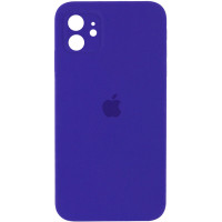 Чехол Silicone Case Square Full Camera Protective (AA) для Apple iPhone 11 (6.1) - Фиолетовый / Ultra Violet