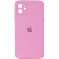 Чехол Silicone Case Square Full Camera Protective (AA) для Apple iPhone 11 (6.1) - Розовый / Light pink