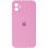 Чехол Silicone Case Square Full Camera Protective (AA) для Apple iPhone 11 (6.1) - Розовый / Light pink