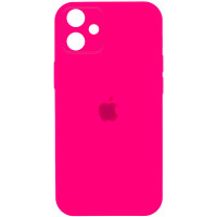 Чехол Silicone Case Square Full Camera Protective (AA) для Apple iPhone 11 (6.1) - Розовый / Barbie pink