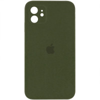 Custodia Silicone Case Square Full Camera Protective (AA) per Apple iPhone 11 (6.1) - Verde / Dark Olive