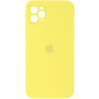 Custodia Silicone Case Square Full Camera Protective (AA) per Apple iPhone 11 Pro Max (6.5) - Giallo / Yellow
