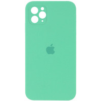 Чехол Silicone Case Square Full Camera Protective (AA) для Apple iPhone 11 Pro Max (6.5) - Зеленый / Spearmint