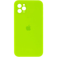 Custodia Silicone Case Square Full Camera Protective (AA) per Apple iPhone 11 Pro Max (6.5) - Verde chiaro / Neon Green
