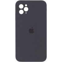 Чехол Silicone Case Square Full Camera Protective (AA) для Apple iPhone 11 Pro Max (6.5) - Серый / Dark Gray