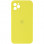 Чехол Silicone Case Square Full Camera Protective (AA) для Apple iPhone 11 Pro Max (6.5) - Желтый / Bright Yellow