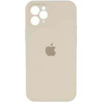 Custodia Silicone Case Square Full Camera Protective (AA) per Apple iPhone 11 Pro Max (6.5) - Beige / Antique White