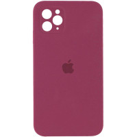 Custodia Silicone Case Square Full Camera Protective (AA) per Apple iPhone 11 Pro Max (6.5) - Bordeaux / Plum