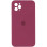 Чохол Silicone Case Square Full Camera Protective (AA) для Apple iPhone 11 Pro Max (6.5) - Бордовий / Plum
