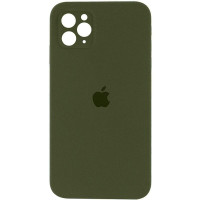 Custodia Silicone Case Square Full Camera Protective (AA) per Apple iPhone 11 Pro Max (6.5) - Verde / Dark Olive