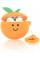 Силіконовий футляр Smile Fruits series для навушників AirPods 1/2 + кільце - orange - фото