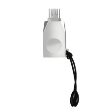 Переходник Hoco UA10 OTG USB to MicroUSB - Стальной