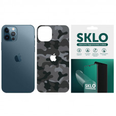 Защитная пленка SKLO Back (на заднюю панель+лого) Camo для Apple iPhone XS Max (6.5) - Серый / Army Gray