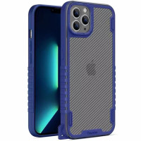 Чехол TPU+PC TRAVEL Carbon для Apple iPhone 12 Pro (6.1) - Синий