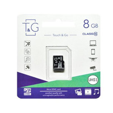 Карта пам'яті T&G microSDHC Class 10 - 8GB (без адаптера) Чорний
