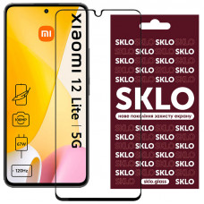 Защитное стекло SKLO 3D для Xiaomi 12 Lite - Черный