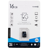 Карта пам'яті T&G (UHS-1) microSDHC Class 10 - 16GB (без адаптера) Чорний