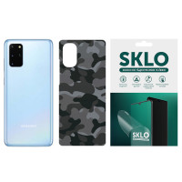 Защитная пленка SKLO Back (на заднюю панель) Camo для Samsung Galaxy A21s - Серый / Army Gray