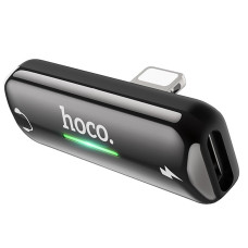 Переходник Hoco LS27 Dual Lightning - Серый