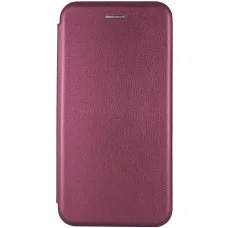 Шкіряний чохол-книжка Classy для Samsung Galaxy A21s - Бордовий