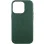 Шкіряний чохол Leather Case (AAA) with MagSafe and Animation для Apple iPhone 16 Pro Max (6.9) - Green