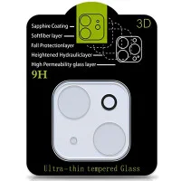 Защитное стекло на камеру Full Block (тех.пак) для Apple iPhone 15 (6.1) / 15 Plus (6.7) - Прозрачный
