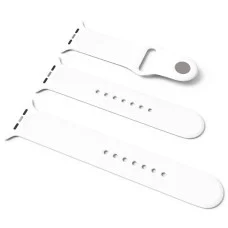 Силиконовый ремешок для Apple Watch Sport Band 38/40/41/42mm(ser.10) (S/M & M/L) 3pcs - Белый / White