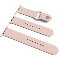 Силиконовый ремешок для Apple Watch Sport Band 42(ser.1-3)/44/45/46/49mm (S/M & M/L) 3pcs - Розовый / Pink Sand