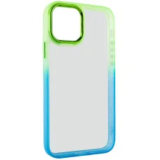 Чехол TPU+PC Fresh sip series для Apple iPhone 12 Pro Max (6.7) - Бирюзовый / Лимонный