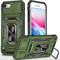Ударостійкий чохол Camshield Army Ring для Apple iPhone 7 / 8 / SE (2020) (4.7) - Оливковий / Army Green
