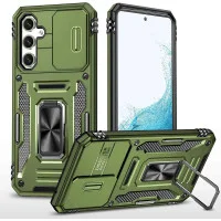 Ударостійкий чохол Camshield Army Ring для Samsung Galaxy S24 FE - Оливковий / Army Green