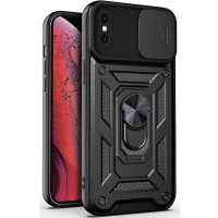 Ударостійкий чохол Camshield Serge Ring для Apple iPhone XS Max (6.5) - Чорний