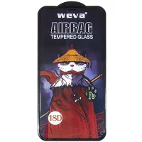 Защитное 2.5D стекло Weva AirBag (тех.пак) для Apple iPhone 11 / XR (6.1) - Черный